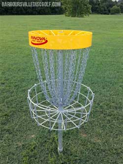 The practice basket at the Barboursville Disc Golf course
